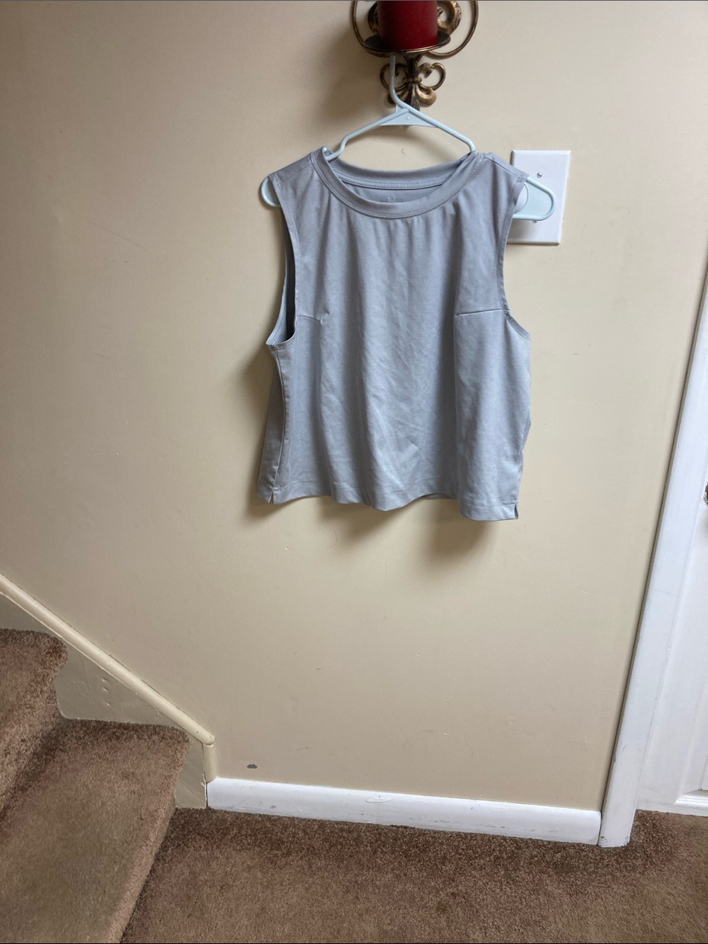 Jockey Light Gray Sleeveless Muscle Tee